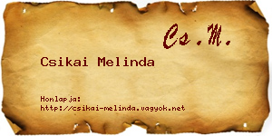 Csikai Melinda névjegykártya