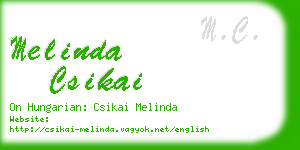 melinda csikai business card